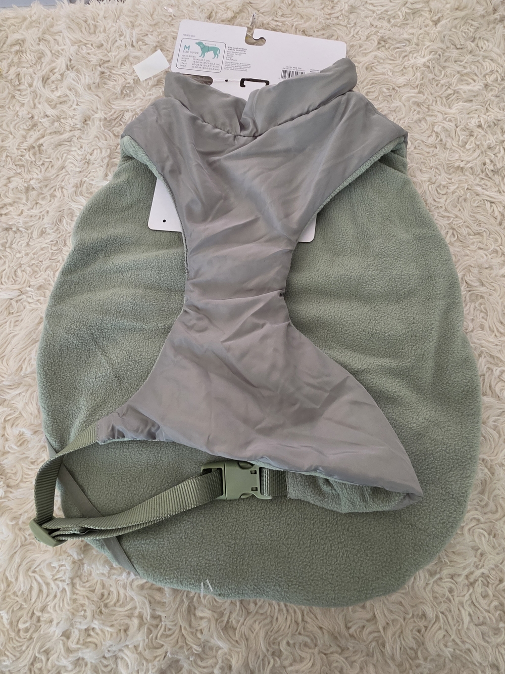 Boots & Barkley Sage Green Puffer Dog Jacket - Picture 2 of 6